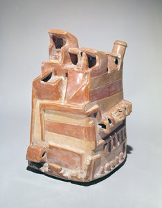 Szerkezet alakú edény, Mochica (kerámia) alkotó: Peruvian School