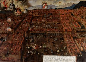 Cuzco képe az 1650-es földrengés idején