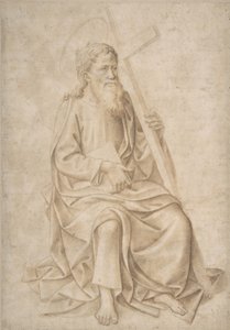 Ülő Szent Fülöp, kezében egy könyv és egy kereszt, 1422-57. alkotó: Pesello Peselli