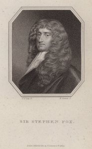 Sir Stephen Fox, angol politikus (metszet) alkotó: Peter (after) Lely