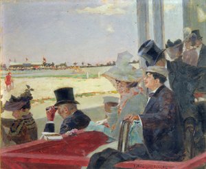 Lóverseny, 1902 (olaj, fa)