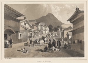 Hakodadi utca, Sarony und Co. litho, 1855 (chromolitho)