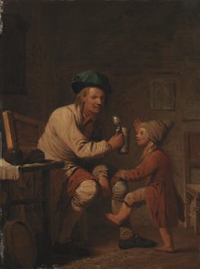 Egy paraszt, aki inni ad a fiának alkotó: Peter Cramer