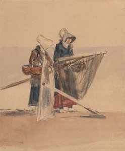Két lány garnélahálóval alkotó: Peter DeWint