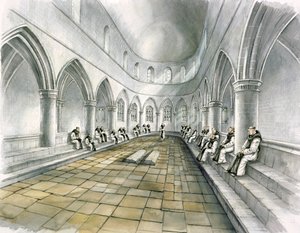 Rievaulx apátság, 14. század, 1990-2010 alkotó: Peter Dunn