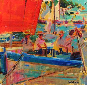 Csillogó tenger Saint Tropez alkotó: Peter Graham (Contemporary)