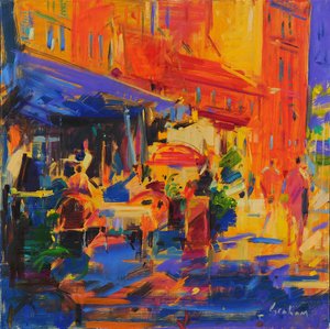 Villefranche-sur-Mer, Beau Rivage (olaj, vászon) alkotó: Peter Graham