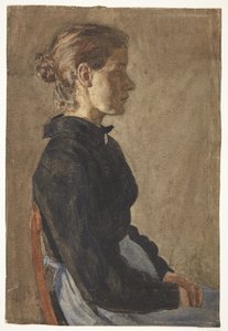 A festő, Christine Swane (született Larsen) fiatalkori portréja