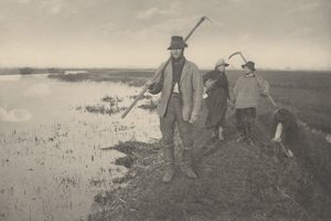Coming Home from the Marshes, 1886. Alkotók: Dr. Peter Henry Emerson, Thomas Frederick Goodall. alkotó: Peter Henry Emerson, Thomas Frederick Goodall
