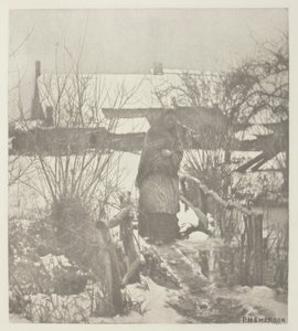 Csúszós út – Téli jelenet (Norfolk) alkotó: Peter Henry Emerson