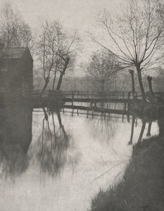 Gyaloghíd Chingford közelében, a The Compleat Anglerből, 1888. alkotó: Peter Henry Emerson