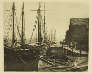 A rakpartok vacsoraidőben alkotó: Peter Henry Emerson