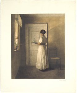 Fiatal lány egy tálcával alkotó: Peter Vilhelm Ilsted