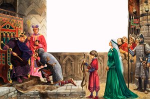 I. Vilmos királynak hűséget esküdő lovag (guache papíron) alkotó: Peter Jackson