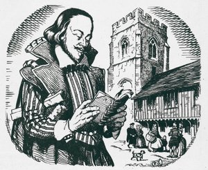 William Shakespeare, Straford on Avon költője (litográfia) alkotó: Peter Jackson