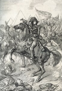 Egyiptom hadjárata (expedíciója) (1798-1801): Bonaparte Napóleon tábornok (1765-1821) a piramisok előtt alkotó: Peter Johann Nepomuck Geiger