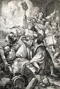 Görög függetlenségi háború: Missolonghi harmadik része az Oszmán Birodalom és a görög lázadók között, 1825. április 15. és 1826. április 10. között: a görögök közül sokan puskaporral felrobbantották magukat, nem pedig megadták magukat a kudarc után. alkotó: Peter Johann Nepomuck Geiger