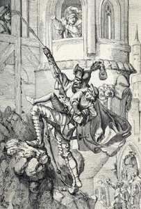 Prinzenraub: Ernest és Albert hercegek, II. Frigyes szász fiának elrablása 1455 júliusában Kunz von Kaufungen lovag által (Kunz elrabolta Szász Frigyes két fiát, Ernestet és Albertet a hercegnek nevezett Altenburg kastélyból alkotó: Peter Johann Nepomuck Geiger
