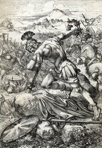 Varus (Publius Quinctilius Varus) római tábornok (Kr. e. 46-i.sz. 9) öngyilkossága kardján a teutoburgi csatában (Teutoburger Wald vagy Teutberg), szembeszállva a rómaiakkal a germánokkal i.sz. 9-ben (Varus római hadvezér öngyilkossága a csatában a Teutobu