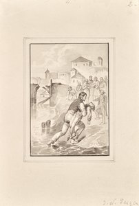 Egy vízbe fulladt fiú mentése alkotó: Peter Johann Nepomuk Geiger