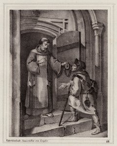 A törvényen kívüli John Parricida egy pisai kolostorban keres menedéket. alkotó: Peter Johann Nepomuk Geiger