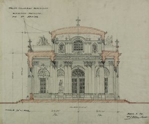 Csokoládé-Menier pavilon, Kolumbiai Világkiállítás, Chicago, Illinois, szelvényvázlat