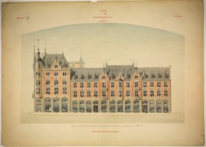 Rathskeller új épület, Halle (Saale), Szász-Anhalt, Németország, Elevation