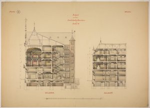 Rathskeller új épület, Halle (Saale), Szász-Anhalt, Németország, két szekció
