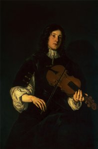 Hegedűn játszó férfi (olaj)
