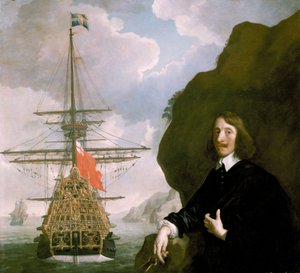 Peter Pett és a "Sovereign of the Seas" (1637), 1645-50 körül (olaj, vászon) alkotó: Peter Lely