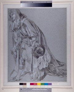 Tiszteletreméltó figura (kréta papíron) alkotó: Peter Lely