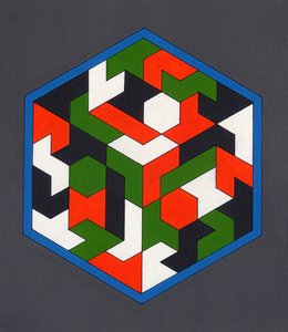 Hexiamonds, 2008 (akril, vászon táblán)