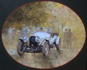 3 literes Bentley at Kelmarsh (olaj, vászon)