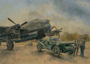 Egy Lancaster és egy Bentley, 2000 (olaj, vászon) alkotó: Peter Miller
