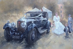 Bentley és menyasszony (olaj, vászon) alkotó: Peter Miller