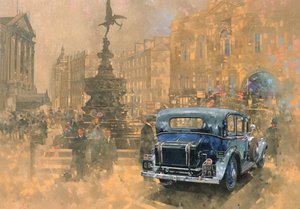 Fantom a Piccadillyben (olaj, vászon) alkotó: Peter Miller