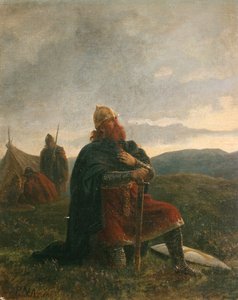 A szent oláv imában a stiklestadi csata előtt (olaj, vászon)