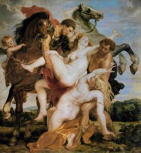 Leukipposz lányainak elrablása Castor és Pollux által (olaj, vászon) alkotó: Peter Paul Rubens