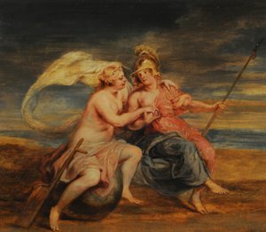 A szerencse és az erény allegóriája (olaj, tábla) alkotó: Peter Paul Rubens