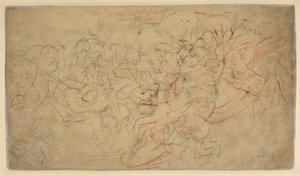 Lovasok csatája (hátoldal) alkotó: Peter Paul Rubens