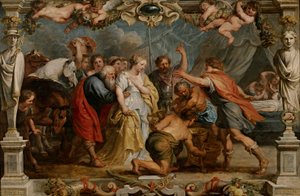Briseis visszaadja Achillesnek alkotó: Peter Paul Rubens