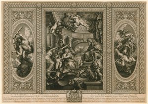 A Whitehall bankettházának mennyezete alkotó: Peter Paul Rubens