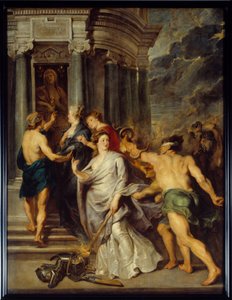 Marie de Medicis ciklusa (1573-1642): Az anya és a fia második háborúja Marie de Medicis és XIII. Lajos ellen. "" A béke megkötése Angersban 1620. 10. 08-án"". Pierre Paul (Pierre-Paul) Rubens (vagy Peter Paul vagy Petrus Paulus) festménye (1577-1640) alkotó: Peter Paul Rubens