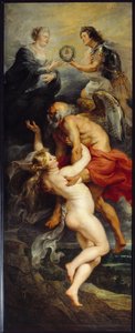 Medicis ciklusa: „A Verite diadala”” XIII. Lajos király és Medici Mária királyné képviselte magát az Idő és a Verite allegóriáinak csúcsán. Pierre Paul (Pierre-Paul) Rubens (vagy Peter Paul vagy Petrus Paulus) festménye (1577-1640) (ec.flam.) alkotó: Peter Paul Rubens