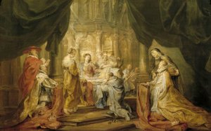 Szent Ildefonso megkapja a miseruhát alkotó: Peter Paul Rubens