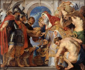 Ábrahám és Melkisédek találkozása alkotó: Peter Paul Rubens