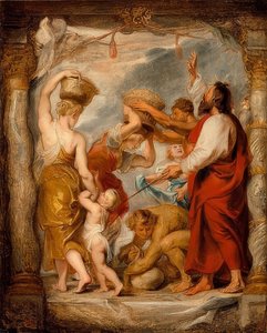 Die Mannalese. Hm 1626-27 alkotó: Peter Paul Rubens