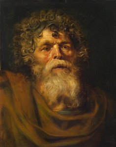 Egy öregember vezetője, „A töviskorona (Ecce Homo)” tanulmánya, 1612-1414 (olaj, tábla) alkotó: Peter Paul Rubens