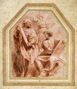 Jeremiás, aki Isten szavát diktálja Báruknak, Nériás fiának alkotó: Peter Paul Rubens