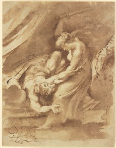 Judit lefejezi Holofernészt, 1609-10 körül (tus és mosás, papír) alkotó: Peter Paul Rubens